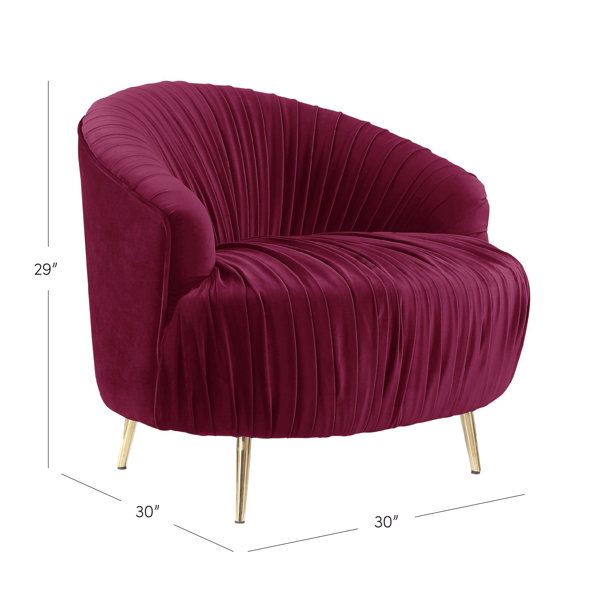 Mercer41 Nouvelles Velvet Barrel Chair Reviews Wayfair